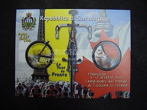 2003 foglietto BF81 San Marino Campionati del Mondo di Ciclismo