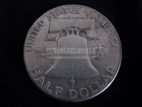 1951 Stati Uniti half dollar Franklin in argento