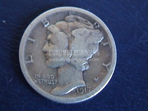 1917 Stati Uniti Mercury dime in argento