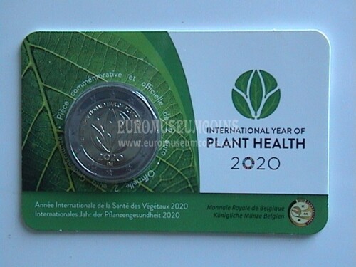 Belgio 2020 salute delle piante 2 Euro commemorativo in coincard francese