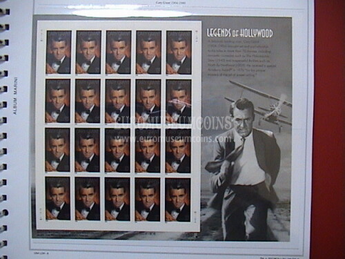 USA 2002 minifoglio Leggende di Hollywood Cary Grant