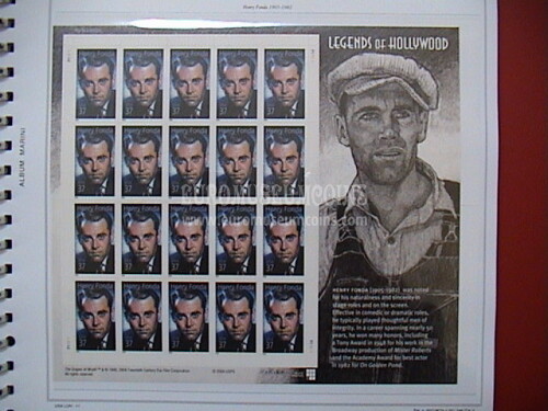 USA 2005 minifoglio Leggende di Hollywood Henry Fonda