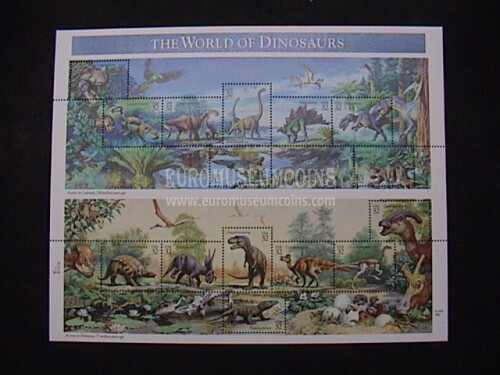 USA 1997 minifoglio DINOSAURI