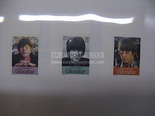 1999 Gibilterra serie francobolli TEMATICA cantanti : John Lennon