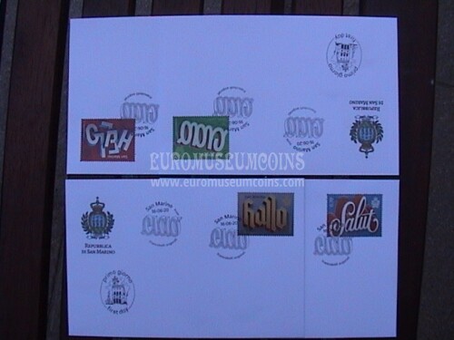 2020 San Marino francobolli augurali busta FDC