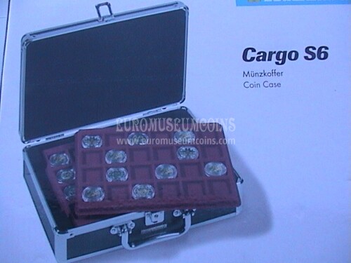 Valigetta Cargo nera/argento  S 6 con 6 vassoi per 2 euro in capsula