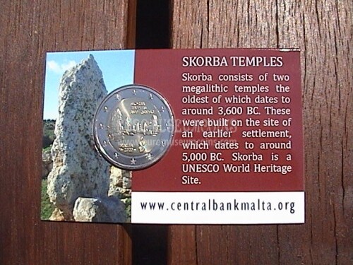 Malta 2020 Skorba Temple 2 Euro commemorativo in coincard