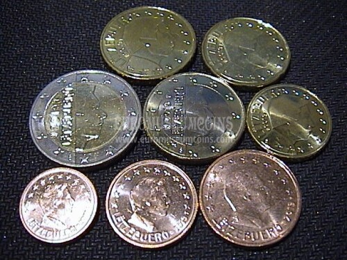 2019 Lussemburgo serie completa 8 monete euro