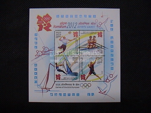 2012 INDIA foglietto francobolli TEMATICA : Olimpiadi di Londra