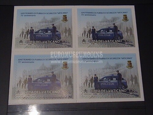 2020 Vaticano Guardia Vaticana quartina francobolli e.c. con Italia