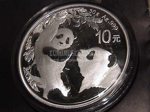 2021 Cina 1 Oncia in argento Panda 10 yuan