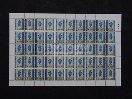 2002 marca da bollo da 0,5 euro foglio San Marino