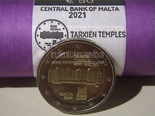Malta 2021 Tarxien siti archeologici 2 Euro commemorativo da roll