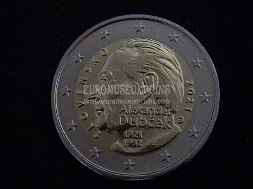 Slovacchia 2021 Dubceck 2 Euro commemorativo