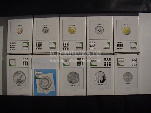 N.10 Oblo' adesivi bianchi Matrix per monete 