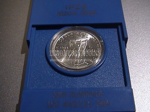 1984 Italia 500 Lire FDC Olimpiadi di Los Angeles argento in astuccio