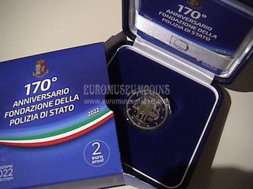 Italia 2022 Polizia di Stato 2 euro commemorativo Proof