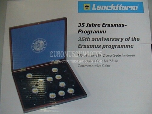 Cofanetto Volterra per 2 euro commemorativi 35° anniversario del Programma ERASMUS Leuchtturm