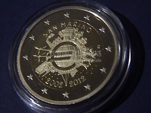 San Marino 2012 TYE 2 euro commemorativo proof in capsula