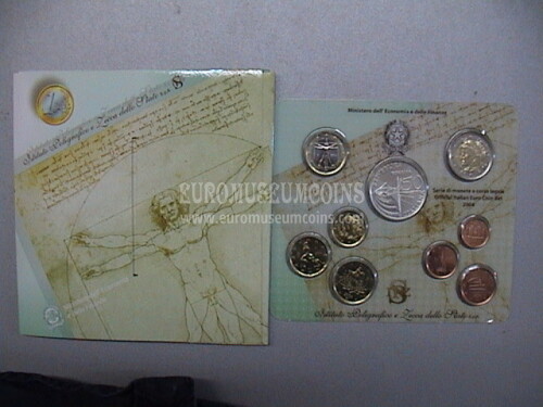 2004 Italia divisionale con 5 euro in argento FDC in folder ufficiale