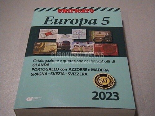 2023 EUROPA 5 Catalogo Unificato francobolli Olanda - Portogallo ( con Azzorre e Madera ) - Spagna - Svezia - Svizzera