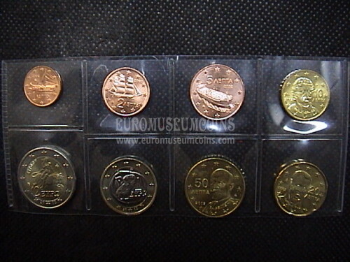 2002 Grecia serie completa 8 monete euro UNC
