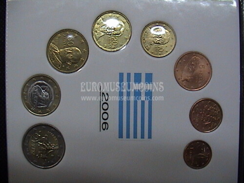 2006 Grecia serie completa 8 monete euro UNC