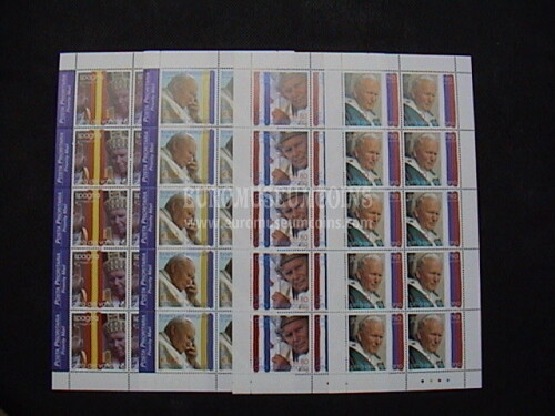 2004 Vaticano I Viaggi di Giovanni Paolo II Minifogli