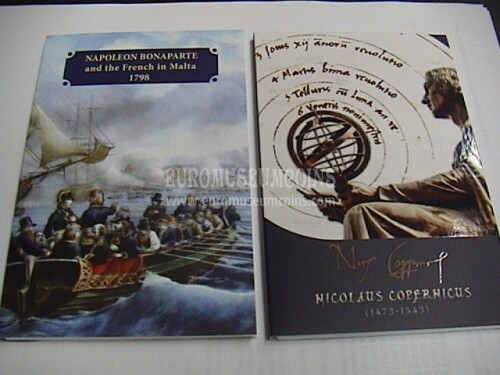 Malta 2023 Copernico + Napoleone 2 Euro commemorativi in coincard