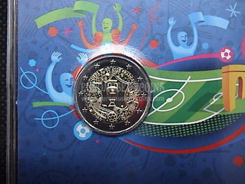 Francia 2016 Campionato Europeo di Calcio 2 Euro commemorativo in coincard