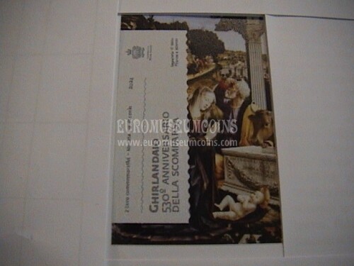 San Marino 2024 Ghirlandaio 2 euro commemorativo in folder ufficiale