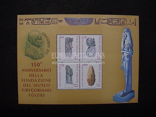 1989 Vaticano Museo Gregoriano-Egizio foglietto BF
