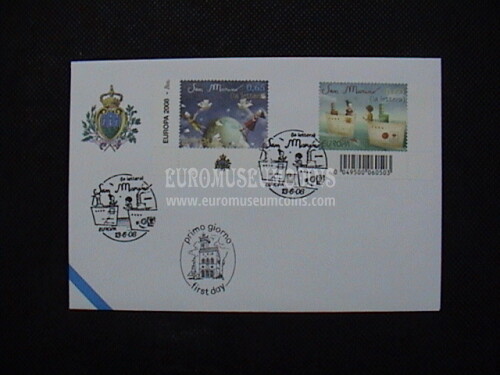 2008 FDC Europa la Lettera San Marino