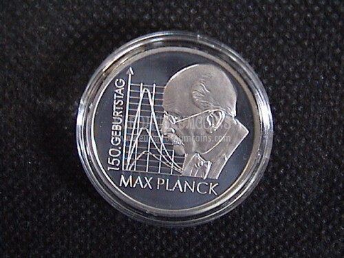 2008 Germania Max Planck 10 Euro Proof in argento 