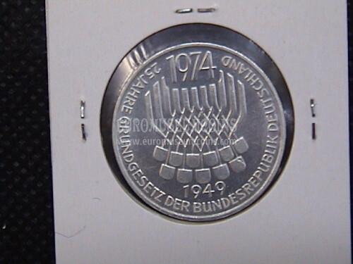 1974 Germania Costituzione 5 Marchi in argento