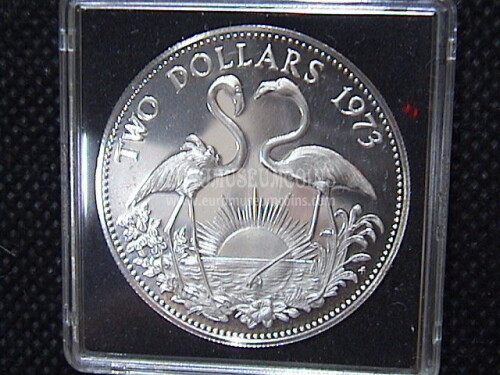 1973 Bahamas 2 dollari Fenicotteri