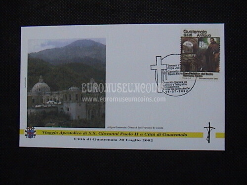 2002 Guatemala S.S.Giovanni Paolo II Viaggio Apostolico busta