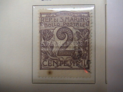 1903 francobollo 2 cent Veduta SAN MARINO