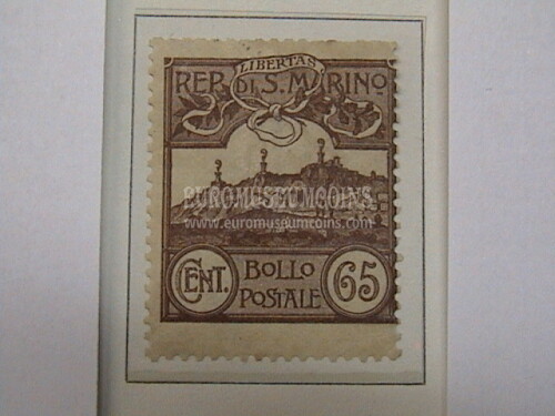 1903 francobollo 65 cent Vedute SAN MARINO