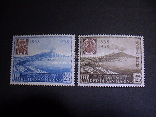 1958 serie Centenario Francobolli Regno di Napoli SAN MARINO