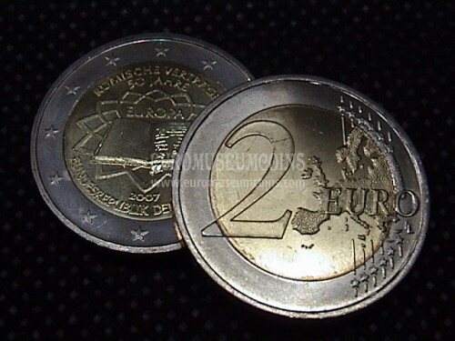 Germania 2007 Trattati di Roma ToR 2 Euro commemorativo Zecca casuale