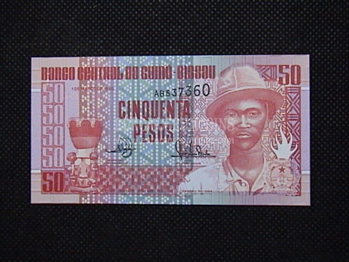 50 Pesos Banconota emessa dalla Guinea Bissau 1990