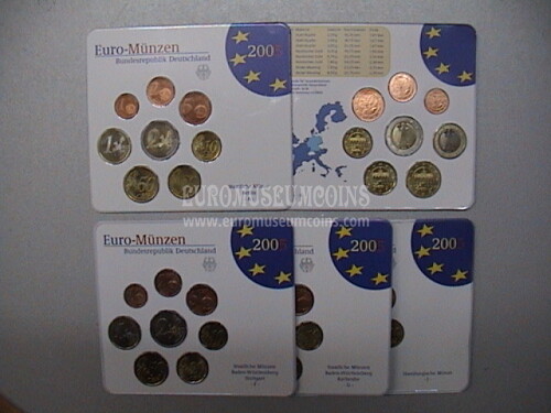 2005 Germania serie divisionale zecca A blister ufficiale FDC