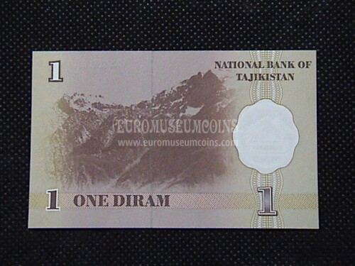 1 Diram Banconota emessa dal Tagikistan 1999