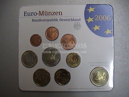 2006 Germania serie divisionale zecca D blister ufficiale FDC