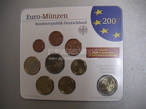 2007 Germania serie divisionale zecca A blister ufficiale FDC