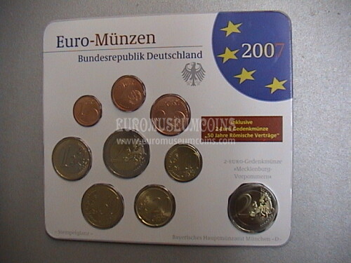 2007 Germania serie divisionale zecca D blister ufficiale FDC