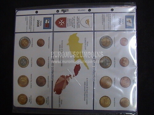 2008 Cipro e Malta foglio per serie euro