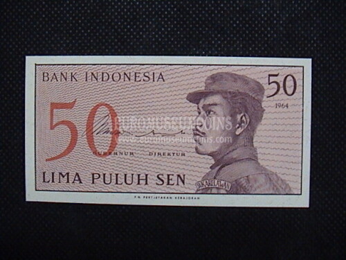 50 Sen Banconota emessa dall' Indonesia 1964