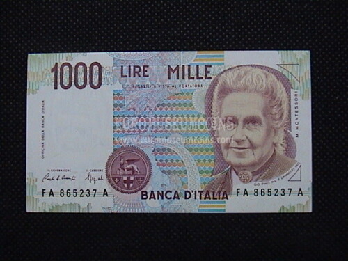 1990 Italia banconota da 1000 Lire Montessori